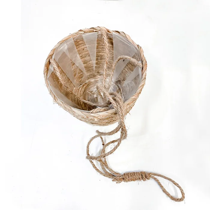 Macetero Fedora en fibra natural chico en Marrón - Macetas, Uruguay | Alta Gracia Deco, vista 5