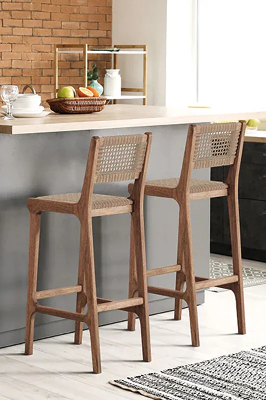 BANQUETA ALTA TRACO CUERDA RAMI 40x46x106/75CM JATOBA en Madera natural - Muebles para el exterior, Uruguay | Vinibel, vista 6