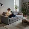 SOFA 3,5 CUERPOS - TELA EASY CLEAN GRIS en Gris - Sillones y sofás, Uruguay | Champagne Home, vista 4 de 5