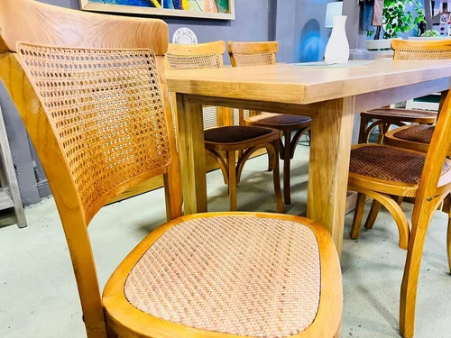 Juego De Comedor Ozark Home Mesa Mónaco 6 Sillas 180 Cm A Eleccion en Madera natural - Mesas de comedor, Uruguay | Ozark Home, vista 6
