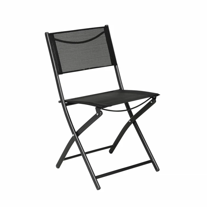 Silla de Textilina Plegable en Negro - Muebles para el exterior, Uruguay | Rústico Hogar