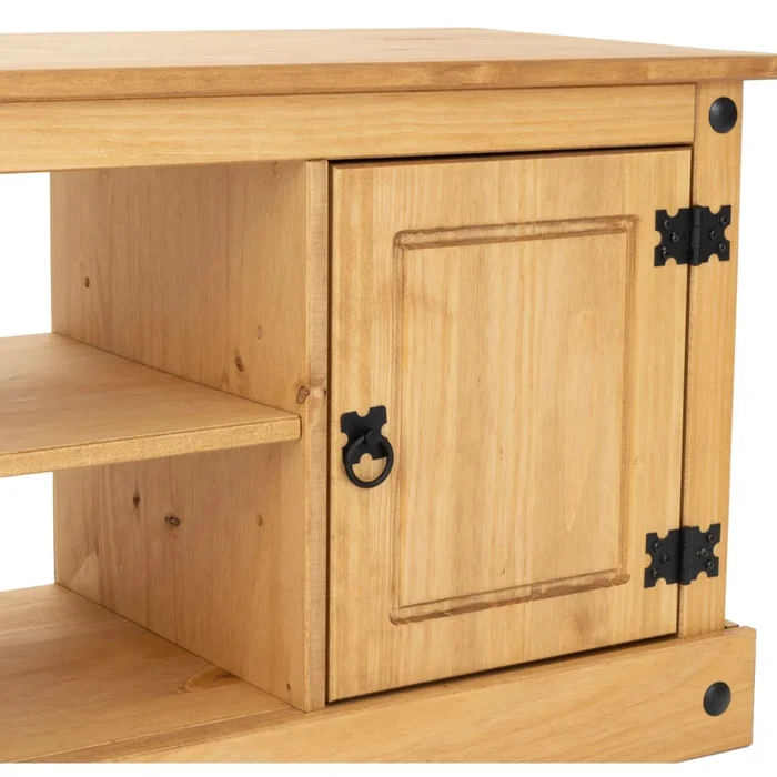 Rack 2 puertas 1 Estante - 160cm- Línea Monterrey - Natural en Madera natural - Muebles para TV, Uruguay | Ecowood, vista 5