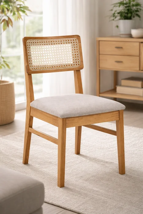Silla Ratan Miel (Set X2) en Madera natural - Sillas, Uruguay | Casa Brava, vista 2