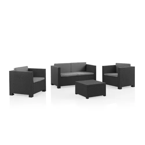 Juego De Jardín Modelo Diva Confort Grafito - Muebles para el exterior, Uruguay | Castro