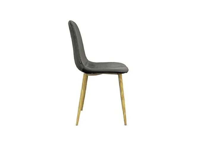 Silla LYNA en Tela - Gris Velvet en Gris - Sillas, Uruguay | Finkel, vista 3