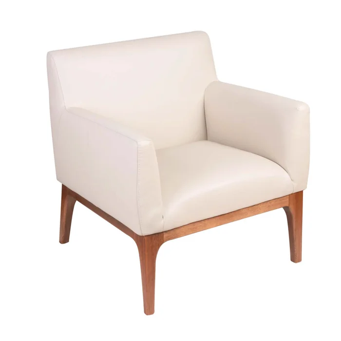 Butaca Cuero-y-madera Natural-beige Tucson Arena en Beige - Sillones y sofás, Uruguay | Divino, vista 2