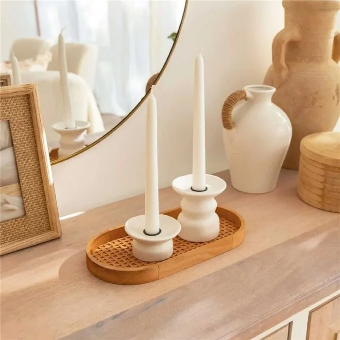 SET 4 VELAS 25CM BLANCO en Blanco - Velas y Portavelas, Uruguay | Koz, vista 2