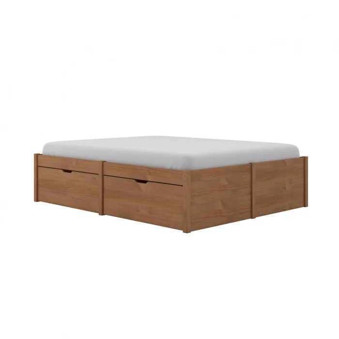 Cama Queen 4 Cajones - Linea Beauty - Amendoa en Marrón - Dormitorio, Uruguay | Rústico Hogar, vista 2