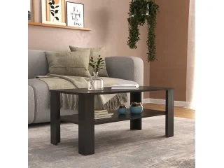 Mesa ratona con estante Negra en Marrón - Mesas de living, Uruguay | Que Sal Muebleria, vista 3