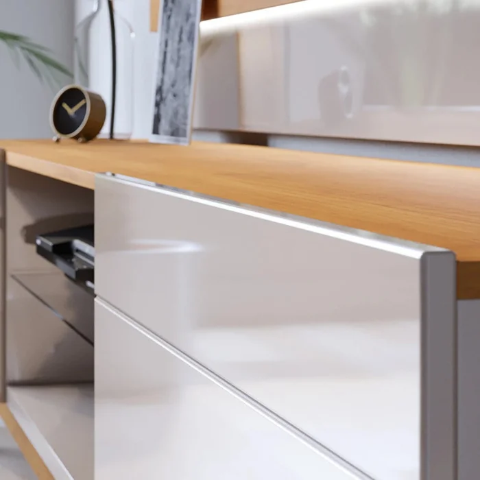 Rack para TV 1.8 Línea Nevada - Natural/Blanco en Multicolor - Muebles para TV, Uruguay | Ecowood, vista 2
