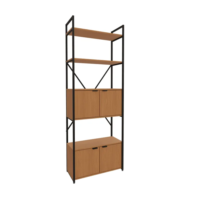 ESTANTERIA CON PUERTAS LINEA INDUSTRIAL HIERRO en Madera natural - Bibliotecas, Uruguay | Balton, vista 21