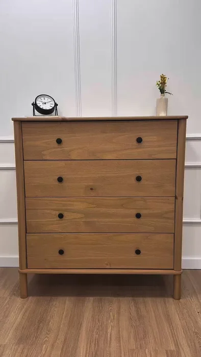 Comoda Apama 90CM 4 Cajones - Madera Maciza en Madera natural - Cómodas, Uruguay | Balton, vista 3