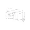 Buffet Aparador 3 Puertas Mdp Con Patas Metalicas en OFF WHITE / DORADO - Aparadores y recibidores, Uruguay | Soy Hogar, vista 4 de 10