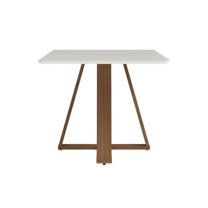 Mesa de comedor Avena - Con vidrio - 160 - Canela y Off White en Blanco - Mesas de comedor, Uruguay | Nyr, vista 5