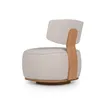 Butaca Orbit - Giratoria - Tela Rústica - Trama beige (9E) en Beige - Butacas, banquetas y puffs, Uruguay | NYR, vista 4 de 6