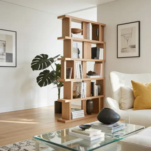 Biblioteca / Separador de Ambientes Cactus en Madera natural - Bibliotecas, Uruguay | Decoquadra