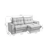 Sofa Dorian 236CM - Retractil/Reclinable - Sillones y sofás, Uruguay | Balton, vista 23 de 25