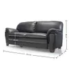 Sillón 100% Cuero - 3 Cuerpos - Imola - Negro - Sillones y sofás, Uruguay | Ecowood, vista 2 de 3