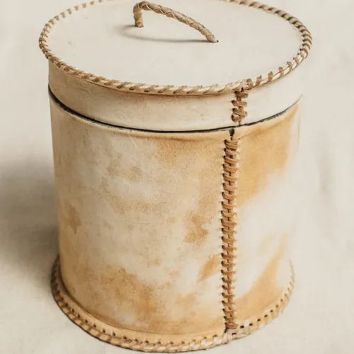 Hielera de lonja con tapa - Zainas en Beige - Decoración, Uruguay | Zainas