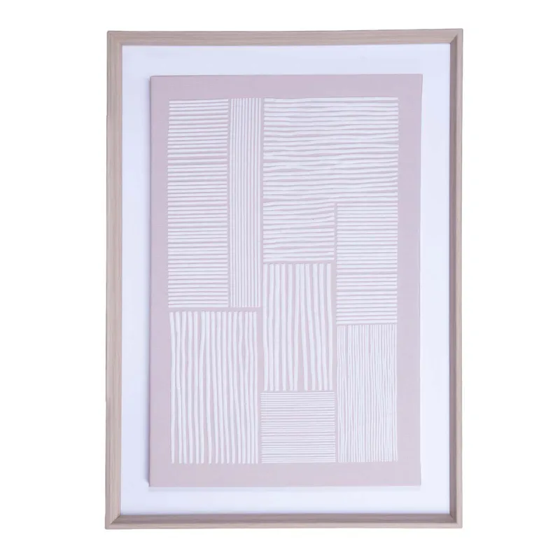 Cuadro 50x70cm Papel Natural-beige Stripes Ii en Beige - Decoración de pared, Uruguay | Divino