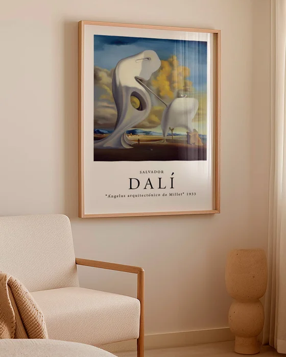 Salvador Dali - Ángelus arquitectónico de Millet en Multicolor - Láminas, Uruguay | La Cuadrería, vista 2