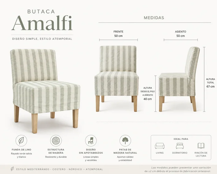Butaca AMALFI - Butacas, banquetas y puffs, Uruguay | Decilo con Alma, vista 3