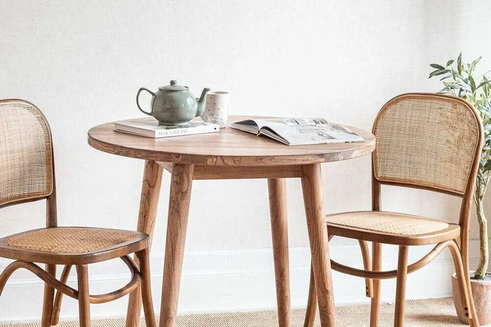 MESA COMEDOR NORDICA - OLMO NATURAL - 0.90 MTS en Madera natural - Mesas de comedor, Uruguay | La Iberica