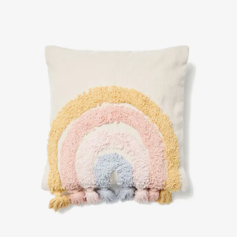Almohadón Tadea algodón arcoíris multicolor 45 x 45 cm en Beige - Textiles, Uruguay | Kavehome