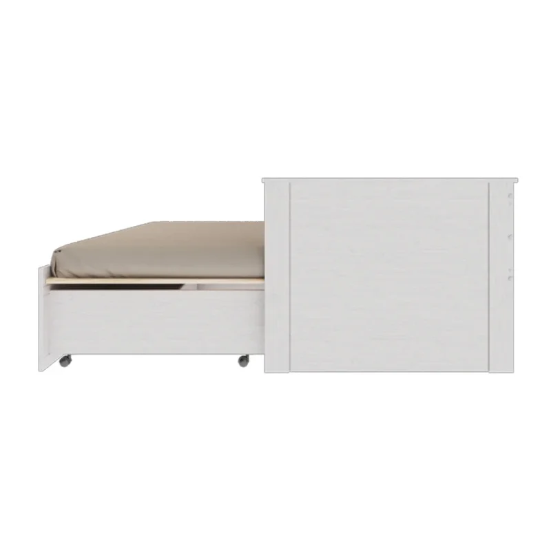 Cama Somnus 1 Plaza / auxiliar - Funcional - Blanco en Blanco - Dormitorio, Uruguay | Ecowood, vista 3