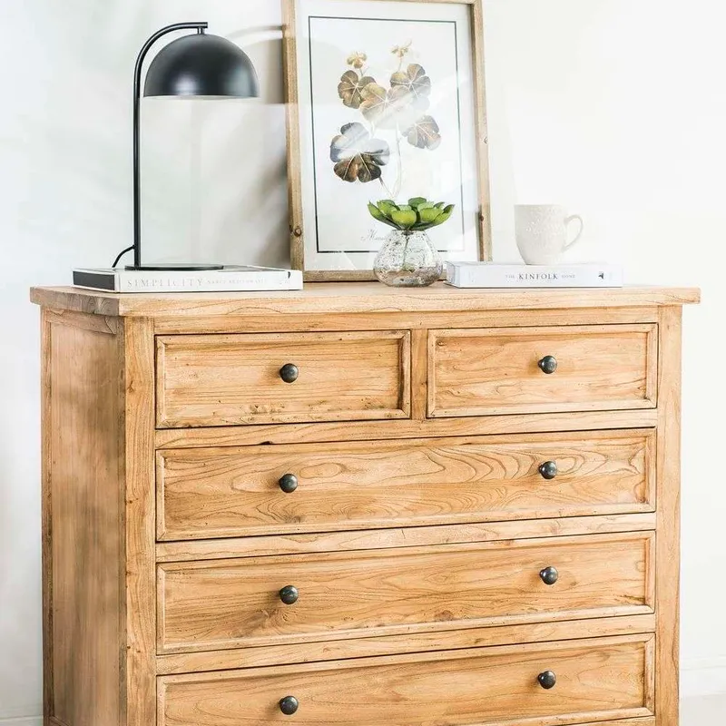 COMODA DE OLMO MACIZO en Madera natural - Cómodas, Uruguay | La Iberica