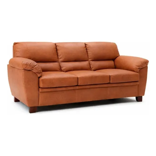 SOFA 3 CUERPOS - MODELO ALIAS - TAPIZADO EN CUERO - COLOR MARRON CLARO en Marrón - Sillones y sofás, Uruguay | Champagne Home