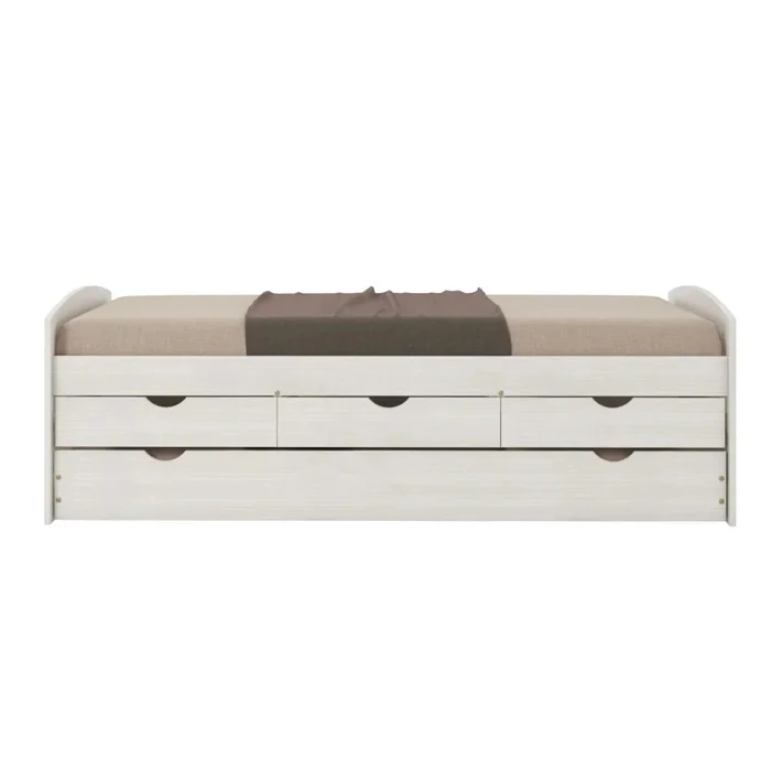 Cama Marinera 1 Plaza Madera Maciza Con Cajones - Max - Blanco en Blanco - Dormitorio, Uruguay | Ecowood, vista 4