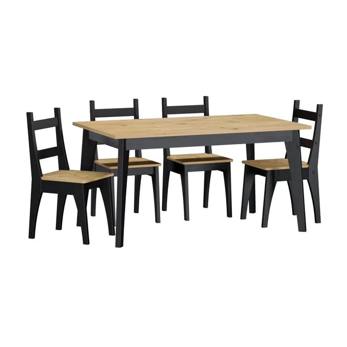 Juego Mesa De Comedor 6 Sillas 100% Madera Maciza - Mesas de comedor, Uruguay | Soy Hogar