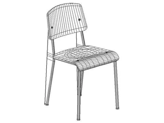 Standard Chair | Jean Prouvé en Negro - Sillas, Uruguay | Mad for Modern, vista 3