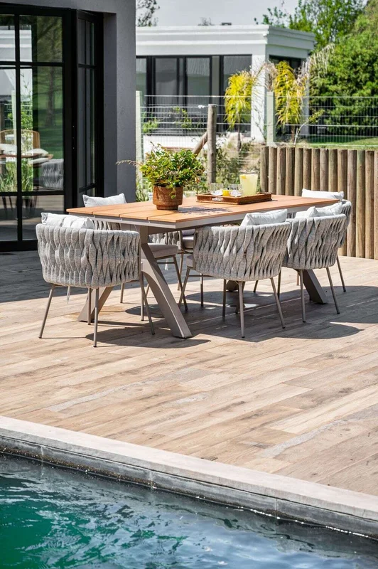 MESA COMEDOR GRAFITO - EXTERIOR - 2.00 X 0.90 MTS en Gris - Muebles para el exterior, Uruguay | La Iberica, vista 3
