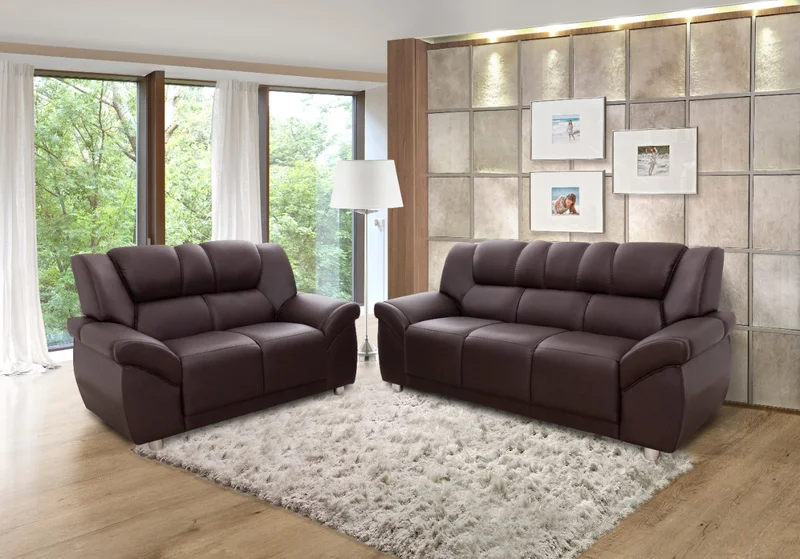 Sillon 2 Cuerpos Sofa Córdoba Pu Marrón en Marrón - Sillones y sofás, Uruguay | Soy Hogar, vista 4