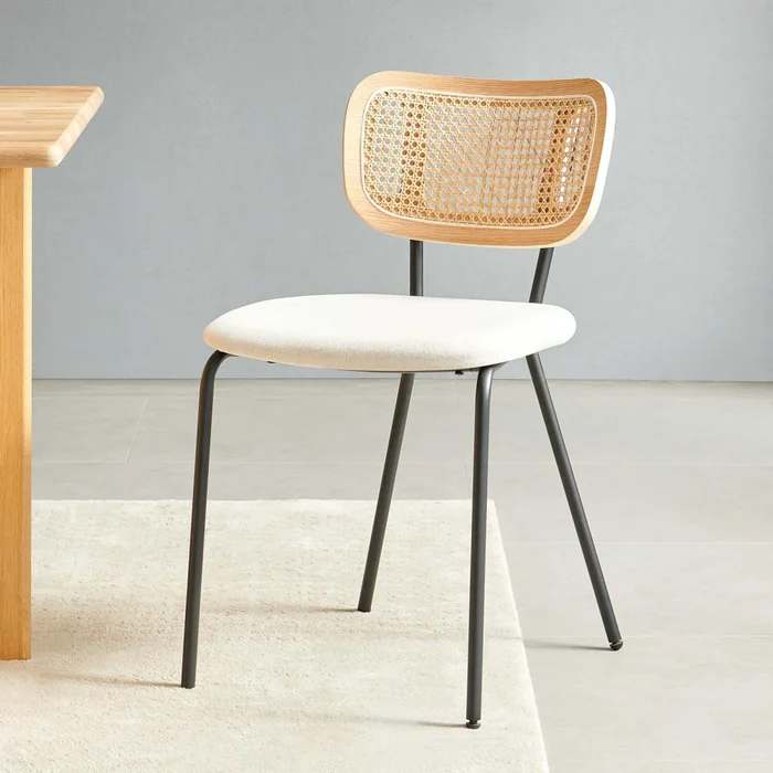 Silla De Comedor Rattan-y-metal Natural-beige Brisa en Madera natural - Sillas, Uruguay | Divino, vista 7