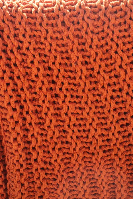 THROW TEJIDO A MANO NARANJA en Naranja - Textiles, Uruguay | Sentido Jose Ignacio