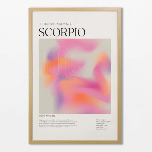 Signo Escorpio en Multicolor - Láminas, Uruguay | La Cuadrería