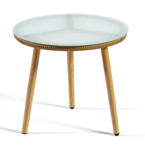 MESA AUXILIAR LIZA RATTAN 2048T HJ-62 (D) DIA.51X48H CM - Muebles para el exterior, Uruguay | Vinibel