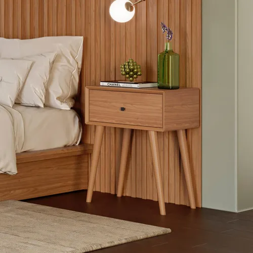 Mesa de Luz Nordica 50cm 100% Mdf C/1 CAJON - Mesas de luz, Uruguay | Balton