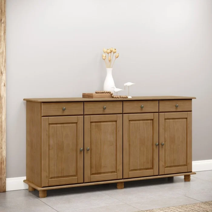 Aparador Bajo Rubi 4 Puertas Color Freij en Madera natural - Aparadores y recibidores, Uruguay | Aihaus