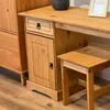 Escritorio - 5 Cajones + 1 Puerta + BANCO - Línea Monterrey - Natural - Escritorios y sillas de escritorio, Uruguay | Ecowood, vista 4 de 8