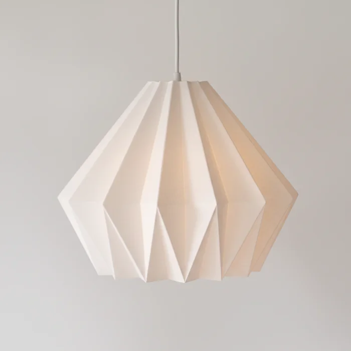 Colgante Origami | 40 cm en Blanco - Lámparas colgantes, Uruguay | Bascu House