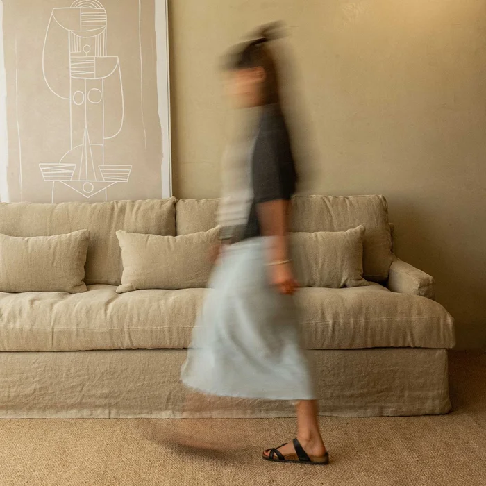 Sillón Cecile 240 lino sand en Beige - Sillones y sofás, Uruguay | De Arcos, vista 4