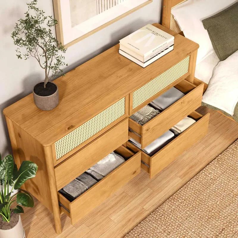 Comoda Semira Rattan - Madera Maciza en Madera natural - Cómodas, Uruguay | Balton, vista 10