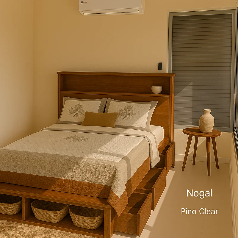 Cama Ginebra en Madera natural - Dormitorio, Uruguay | Tree House Deco, vista 12