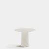 Mesa de centro Albanella de cemento con acabado blanco brillante Ø65 cm - Ø65 cm en Blanco - Mesas de comedor, Uruguay | Kavehome, vista 1 de 8