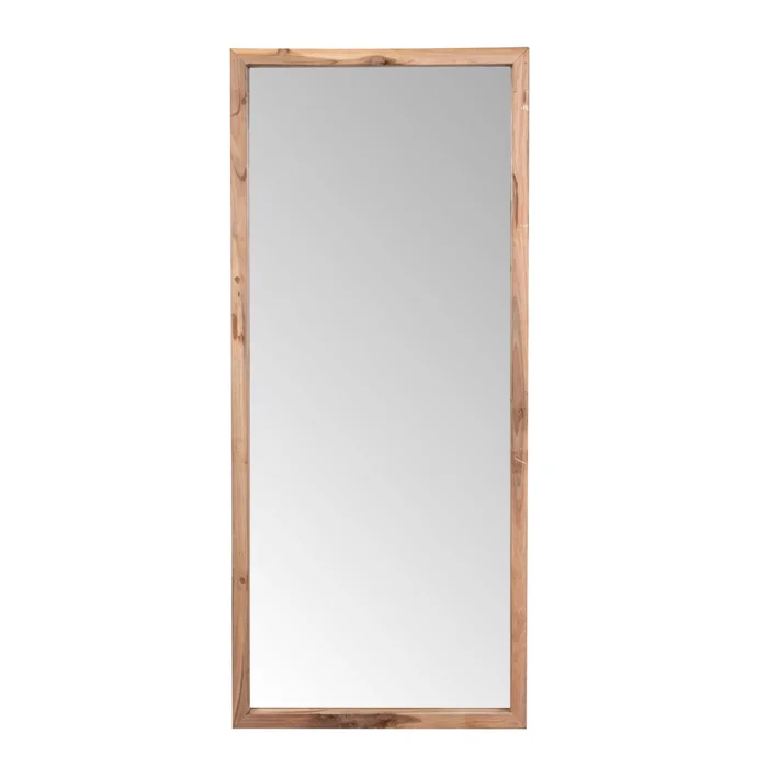 Espejo Pie 60x140cm Madera-de-teca Natural-beige Natural en Madera natural - Espejos, Uruguay | Divino