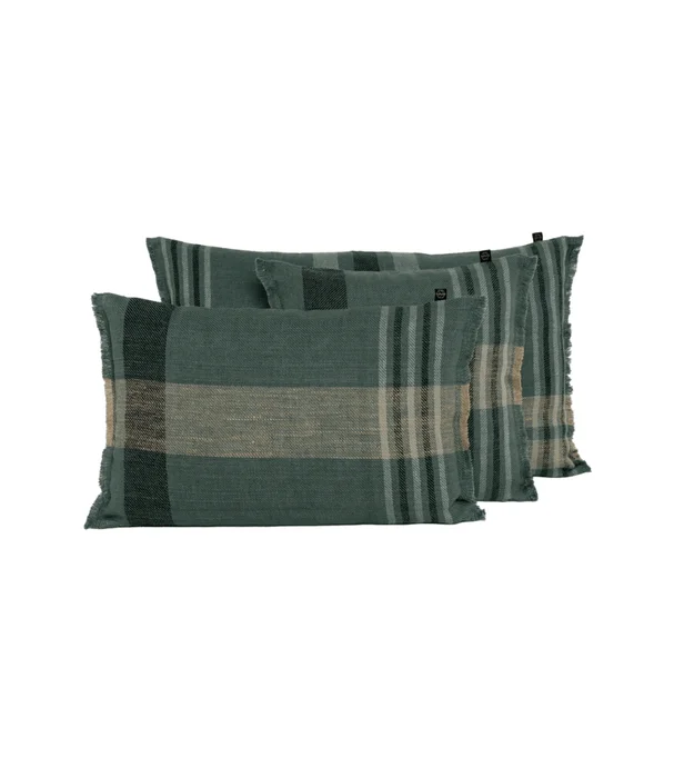 HARM ALMOHADON AALBORG LINO en Verde - Textiles, Uruguay | Más Infinito Casa